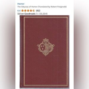 Vintage The Odyssey Homer Translated by Robert Fitzgerald Hardcover Book